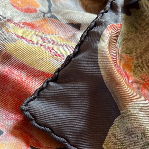 Mantero Collection Floral Large Silk Scarf - Picture 5 of 16